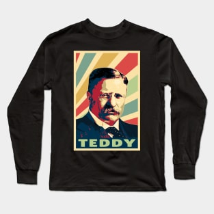 Teddy Roosevelt Vintage Colors Long Sleeve T-Shirt